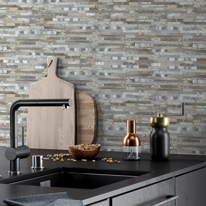 Midcard 10 Pieces Peel and Stick Backsplash PVC Wall Tile,for Kitchen Backsplash,Bathroom,Fireplace,Laundry - Image 2